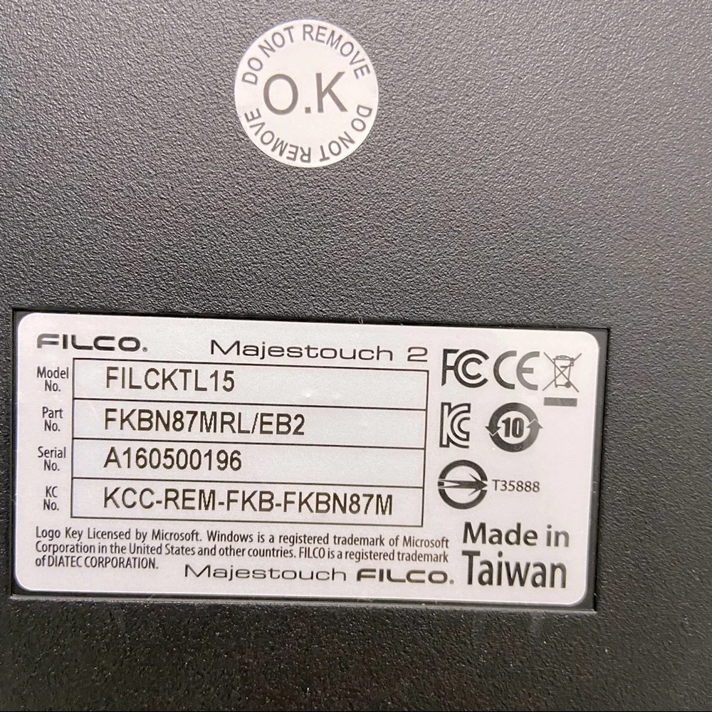 FILCO Majestouch 2 TKL (Cherry MX Black) Keyboard